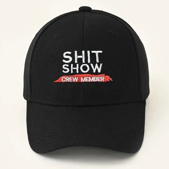 Accessories - New Shit Show Crew Member Black, White & Red Cap - Baseball Cap
